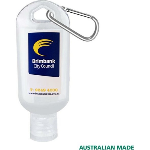 Hand Sanitiser With Cararbiner 60ml Made In Australia