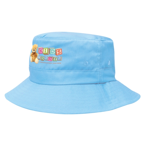 Kids Twill Bucket Hat W/Toggle